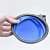 Linomag® Collapsible Silicone Pet Bowl, Blue, 650ml, folded