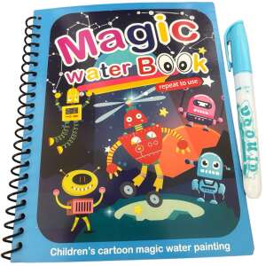Linomag® Magic Water Book, Robots in Space, reusable water painting book for kids, English language, 3+ years - Book