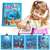 Linomag Magic Water Book Universul Subacvatic, carte de pictură cu apă reutilizabilă pentru copii, cu creaturi marine colorate, arătată în utilizare de către un copil