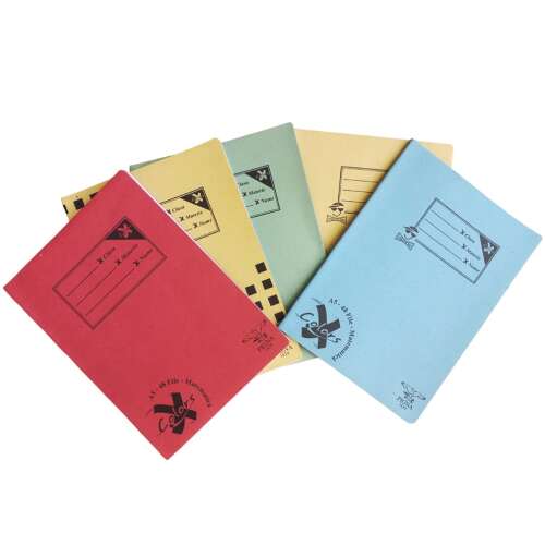 5er Set Linomag® A5 Mathematikhefte, 48 Seiten, 60 g/m², klassisches Modell, verschiedene Farben