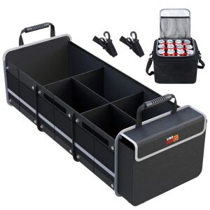 Linomag Car Trunk Organizer with insulated cooler bag - Car Organizer
