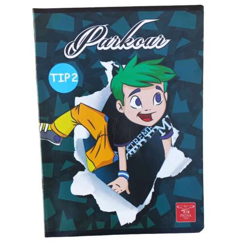 Linomag® Notizbuch für Schulkinder und Lehrer, Typ 1, A5, 24 Seiten, 70 gm², mehrfarbig, Parkour-Design