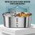 Linomag® Automatic Pet Fountain with Food Bowl, for Cats and Dogs, Active Carbon Filtration and Purification, Quiet Operation, Stainless Steel, 3L Capacity, Silver 108808233