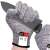 Grey cut resistant gloves, level 5 cut protection, with a knife