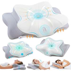 Linomag Memory-Foam-Nackenkissen Collage, ergonomisches Design für Nacken- und Schulterstütze - Heimtextilien