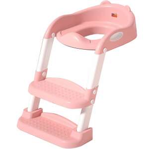 Reductor WC pentru Copii cu Scarita, Linomag®, Plabil, 38 x 40 x 47 cm, Roz / Alb 108808653 - Schimbarea scutecelor