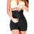 Black shaping shorts with push-up pads and lace trim