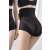 Black shaping panty with zipper, high waist, mesh inserts, back view