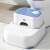 Linomag® 2-in-1 two-step stool, white and blue, for kids to reach the sink, toilet, or counter