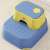 Linomag® 2 in 1 two-step stool, multi-functional, for toilet, bathroom and kitchen, light blue / yellow