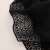Close-up of geometric lace waistband on black period underwear