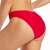 Chiloți menstruali roșii fără cusături, model slip, mărime XL, purtați de un model din spate