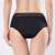 LINOVIT schwarze Menstruationsunterwäsche, Größe S, Rückansicht, zeigt den Bund