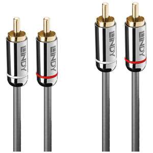 LINDY 1M DUAL PHONO cable, CROMO LINE, 2 RCA connectors - Cable