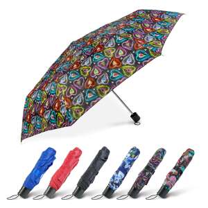 BEWELLO esernyő színes szív mintával, 95 cm, 6 féle színben, 57018 - Esernyő