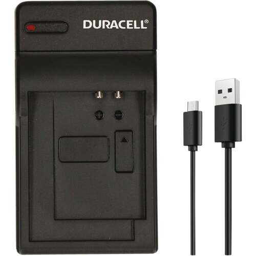 Duracell DRP5959 USB akkumulátor töltő, fekete, micro USB kábellel és USB kábellel