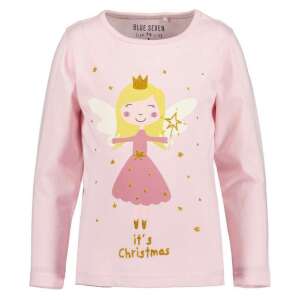 Tricou roz cu mânecă lungă Blue Seven pentru fete cu imprimeu de înger de Crăciun - Bebeluși și copii mici