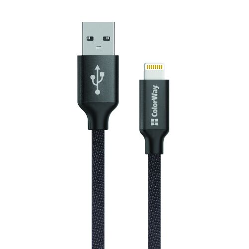 Colorway CW-CBUL004-BK kábel, cable USB Apple Lightning 1m 2.1A, fekete 148376534 - ColorWay