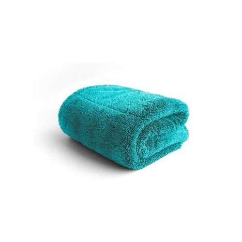 Gerolltes Chemicalworkz Premium Twist Loop Tuch, türkisfarbenes Auto Trockentuch, Mikrofaser