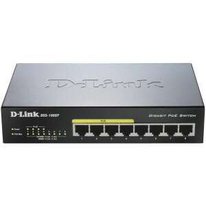 D-Link DGS-1008P/E Превключвател 8x1000Mbps (4xPOE) с управляем метален корпус за настолни компютри, DGS-1008P/E 39226967