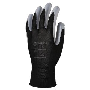 1NIBB-Eurolite Coverguard Nitrile Dipped Grey Protective Gloves 10 121728706 - Work gloves