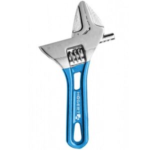Hogert Adjustable Wrench, 140 mm, CrV, Short Ergonomic Handle 121731435 - Hogert