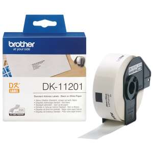 Brother DK-11201 label tape, black on white, 400 labels - Office paper product