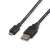 Cablu Roline USB A - micro B, imagine apropiată a conectorilor