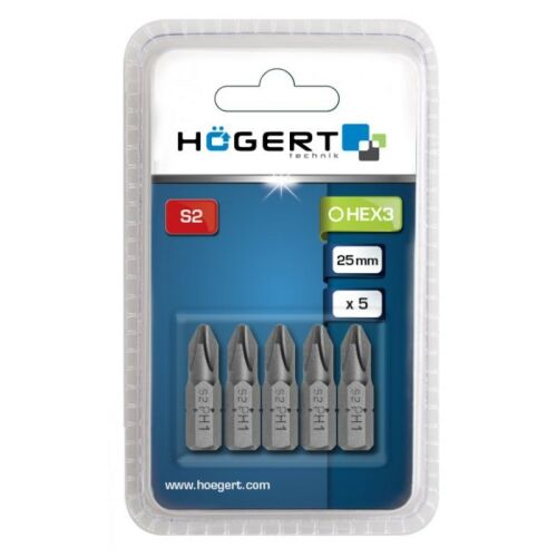 Hogert PH1 25 mm Screwdriver Bit Set, 5 pieces 121731537