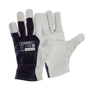 X-PERFECT Procera 10 Bleumarin Combined Protective Gloves, Leather and Textile 121732901 - Work gloves