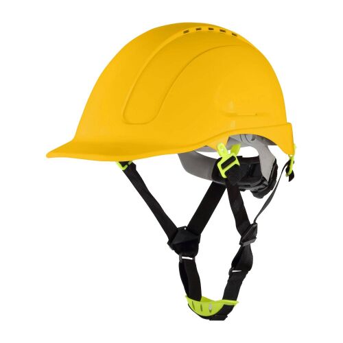 MORION Procera Safety Helmet with Ventilation and Adjustable Button - Yellow 121733275