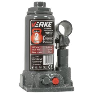 Verke V80117 2-Ton Hydraulic Bottle Jack for Car Repair - Lift