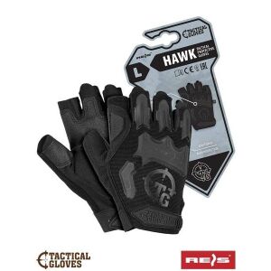 RTC-HAWK M Black Fingerless Leather Palm Work Gloves 121734290 - Work gloves