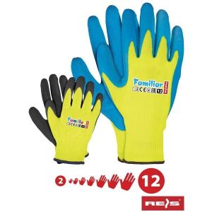 FAMILIAR MIX-YBYN - Latex-dipped Protective Gloves 12 121734306 - Work gloves