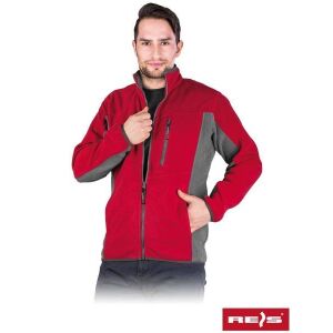 Reis Polar-Twin grey and red fleece winter jacket for men, size XXXL - Men's Clothing