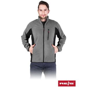 Reis Polar-Twin Grey Fleece Winter Jacket for Men, full zip, multiple pockets - Men's Clothing
