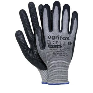 OX Punkter SB Ogrifox 10 Men's Gray Dipped Protective Gloves 121734961 - Work gloves