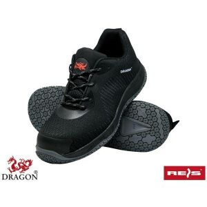 Dragon S1P Safety Shoes with Steel Toe Cap and Anti-Puncture Midsole Black 47 121734990 - RAW-POL