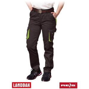 Дамски работни панталони, Полиестер/Памук/Еластан, Черен/Зелен, 38 121735094 - Безопасност и здраве при работа