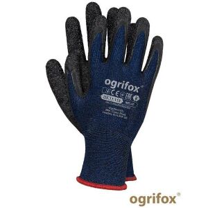 Ogrifox OX-MELAT 9 Bleumarin Latex-Dipped Protective Gloves 121735379 - Work gloves