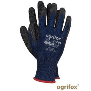 OX-MELAT Ogrifox 10 Bleumarin Latex-Coated Protective Gloves 121735378 - Work gloves
