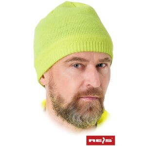 Raw-Pol CZWATER yellow winter hat with fleece lining - Men's Hat