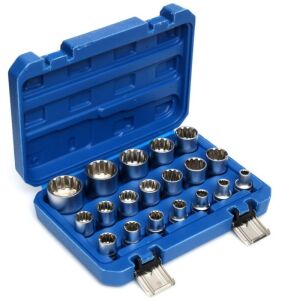 Комплект вложки Kraft&Dele KD10347, 19 части, изглед под ъгъл - Ключ за щепсел