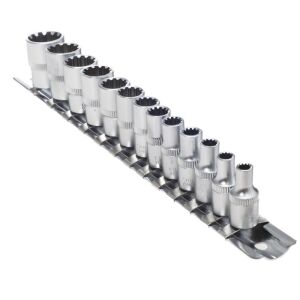 Tagred 1/4 inch socket set on rail - Socket Wrench
