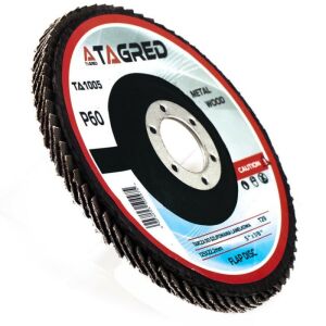Vedere unghiulară a discului abraziv cu lamele Tagred TA1005 125mm P60 - Accesorii de șlefuire