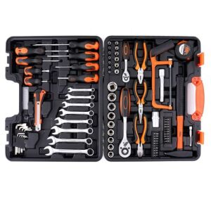 Kraft&Dele KD10466 89-piece tool set, open case showing all tools - Tool Set