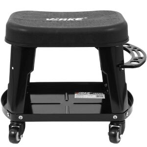 Verke V83261 Mechanic Chair with Drawer and Handle, rolling stool for workshop - Mechanic Chair