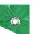 Close-up of Verke V50003 tarp eyelet, green waterproof cover