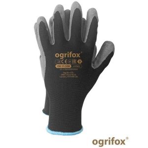 Mănuși de lucru Ogrifox OX-LATEKS 10 Gri, acoperite cu latex, pentru construcții, grădinărit și uz general - Mănuși de lucru