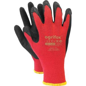 OX-DRAGOS Rubber Coated Protective Gloves - 12 pairs size 10 Red 121747956 - Work gloves